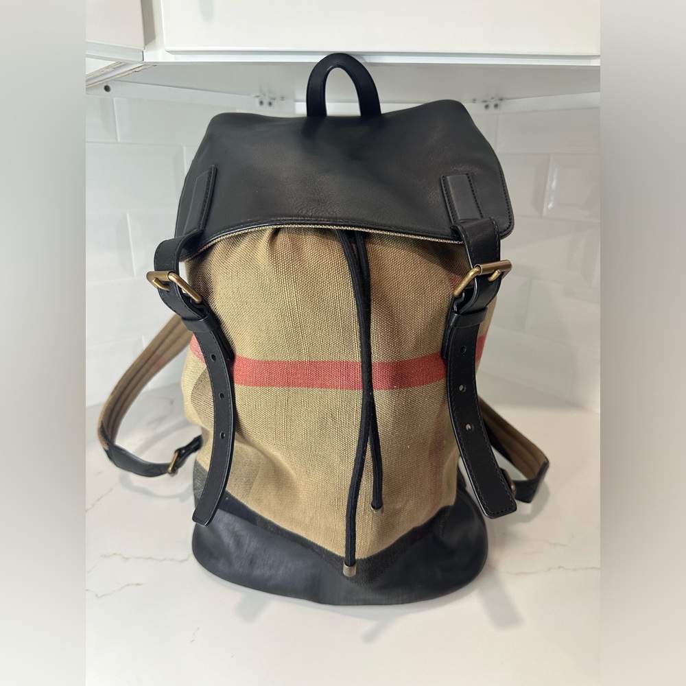 Burberry Canvas Mega Check Doran Backpack